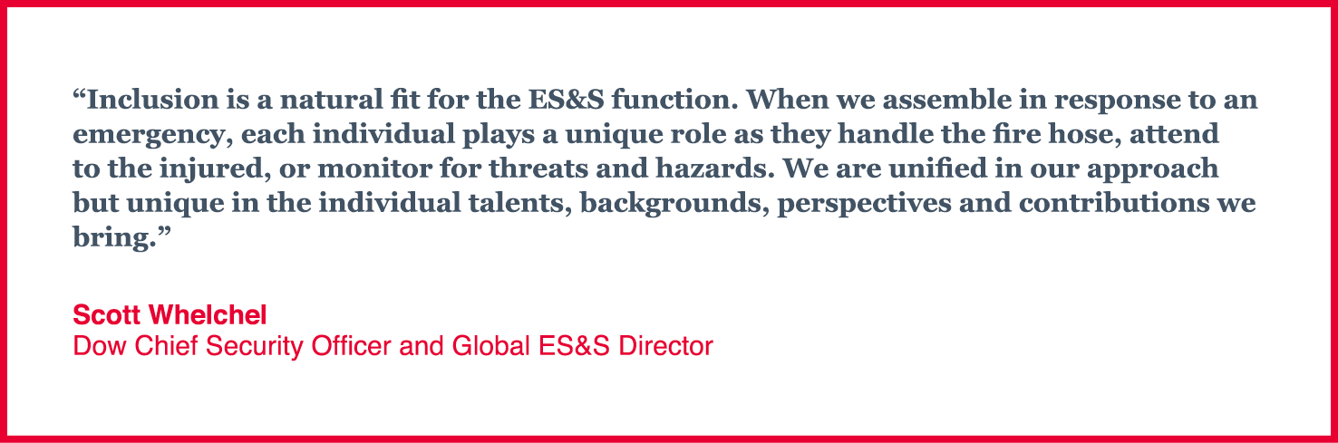  Inclusion is a natural fit for the ES&S function  When we assemble in response to an emergency, each individual play   