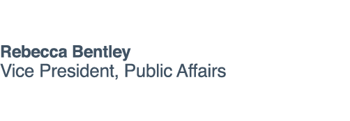 Rebecca Bentley Vice President, Public Affairs