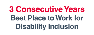 3 Consecutive Years Best Place to Work for Disability Inclusion