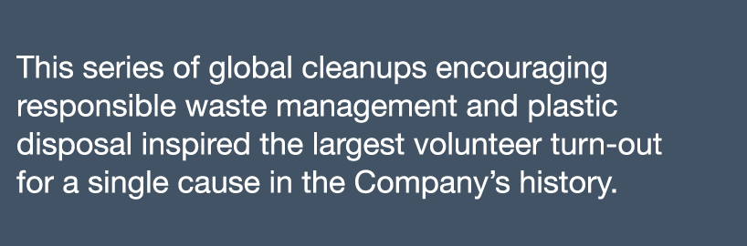 This series of global cleanups encouraging responsible waste management and plastic disposal inspired the largest vol   
