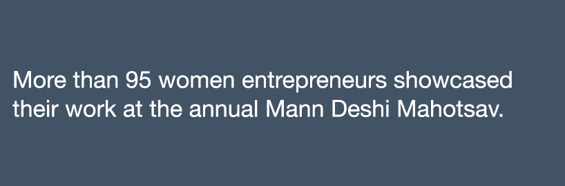 More than 95 women entrepreneurs showcased their work at the annual Mann Deshi Mahotsav 