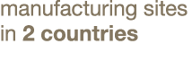 manufacturing sites in 2 countries