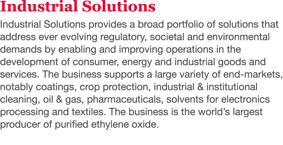 Industrial Solutions Industrial Solutions provides a broad portfolio of solutions that address ever evolving regulato   