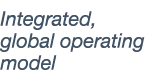 Integrated, global operating model 