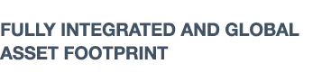 FULLY INTEGRATED AND GLOBAL ASSET FOOTPRINT