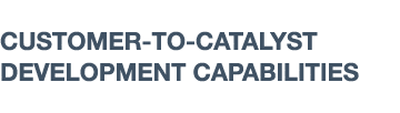 CUSTOMER-TO-CATALYST DEVELOPMENT CAPABILITIES