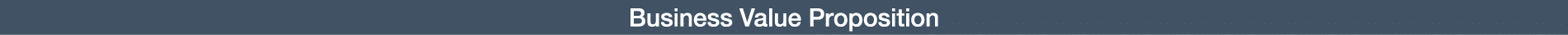 Business Value Proposition 