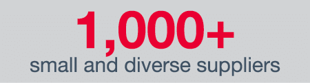 1,000+ small and diverse suppliers