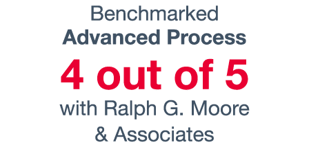 Benchmarked Advanced Process 4 out of 5 with Ralph G  Moore & Associates