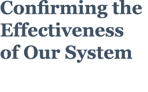 Confirming the Effectiveness of Our System
