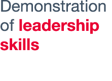 Demonstration of leadership skills
