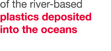 of the river-based plastics deposited into the oceans