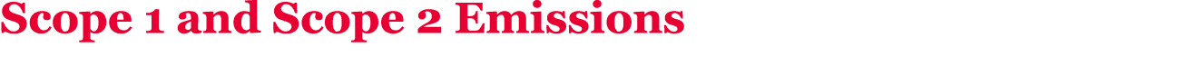 Scope 1 and Scope 2 Emissions