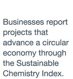 Businesses report projects that advance a circular economy through the Sustainable Chemistry Index 