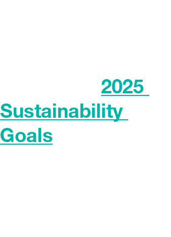Find out more about our 2019 progress against our 2025 Sustainability Goals 